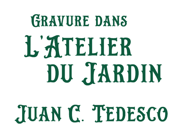 Logo Gravure dans L’Atelier du Jardin de Juan C. Tedesco